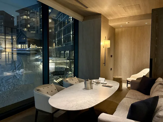 Park Hyatt Niseko suite overlooking the snowy resort